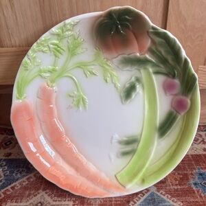 1991 Brenda Koppel Majolica Vegetable Plate